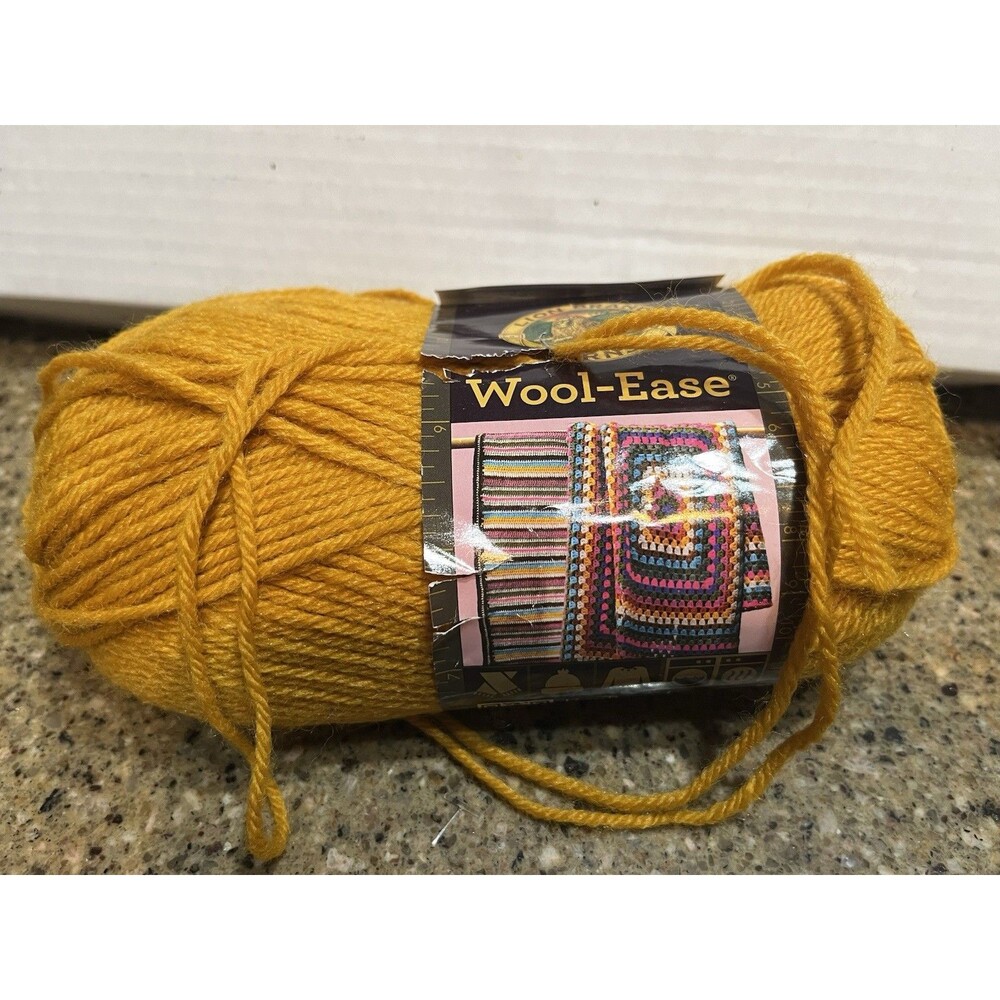 Lion Brand Wool Ease Worsted Weight Yarn in Gold 171 NEW